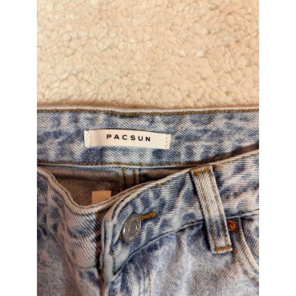 PacSun Light Blue Flower Graphic Front & Back Boho Boyfriend Jeans Women’s  30 - Picture 4 of 14